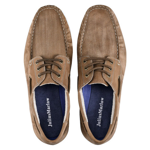 Julius Marlow Lateral Boat Shoe - Tan Wash