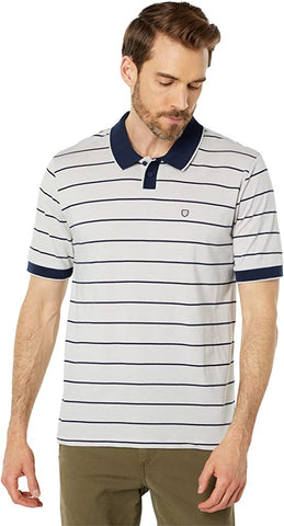 BRIXTON PROPER S/S KNIT POLO - Vapor/Navy