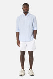 INDUSTRIE The Orwell Linen L/s Shirt - Sky/White