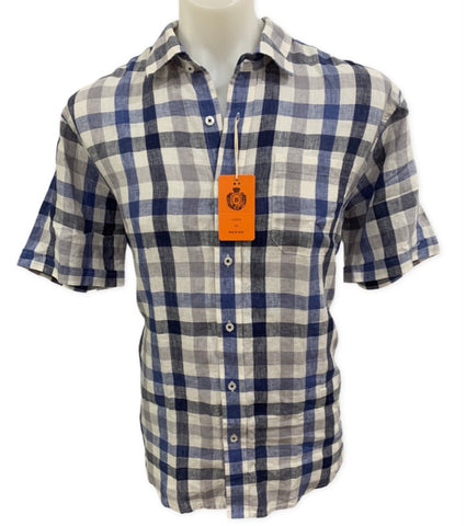 Back Bay G460217 Linen Check S/S Shirt