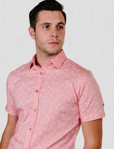 James Harper Liverpool Triangle Print SS Shirt
