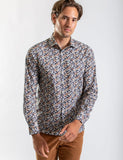 James Harper JHS367 FALLING LEAVES PRINT SHIRT