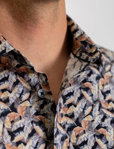 James Harper JHS367 FALLING LEAVES PRINT SHIRT