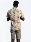 James Harper JHS394 SPRING LEAVES S/S SHIRT - Sand