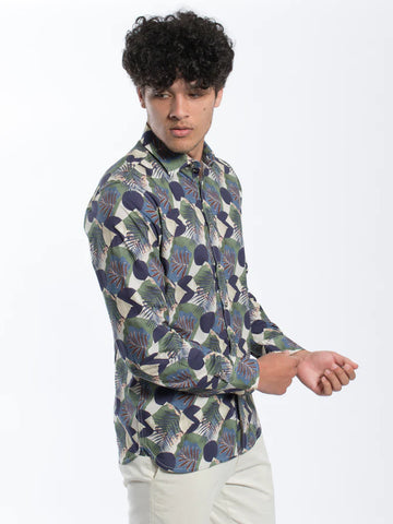 JAMES HARPER JHS413 ABSTRACT PALM LS SHIRT