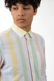 JAMES HARPER JHS470 LONG SLEEVE BOLD STRIPE OXFORD SHIRT - Multi