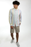 JAMES HARPER JHS470 LONG SLEEVE BOLD STRIPE OXFORD SHIRT - Multi