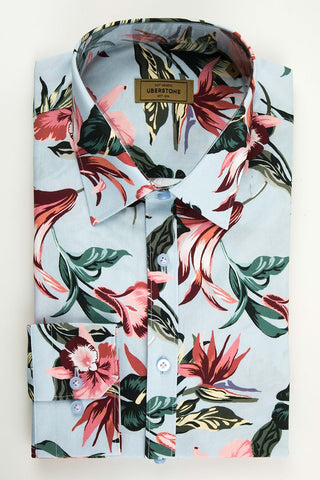 Uberstone Kemba Skinny Fit FUL576 Shirt - Blue