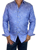 Jimmy Stuart MIST PAISLEY L/S SHIRT - Blue