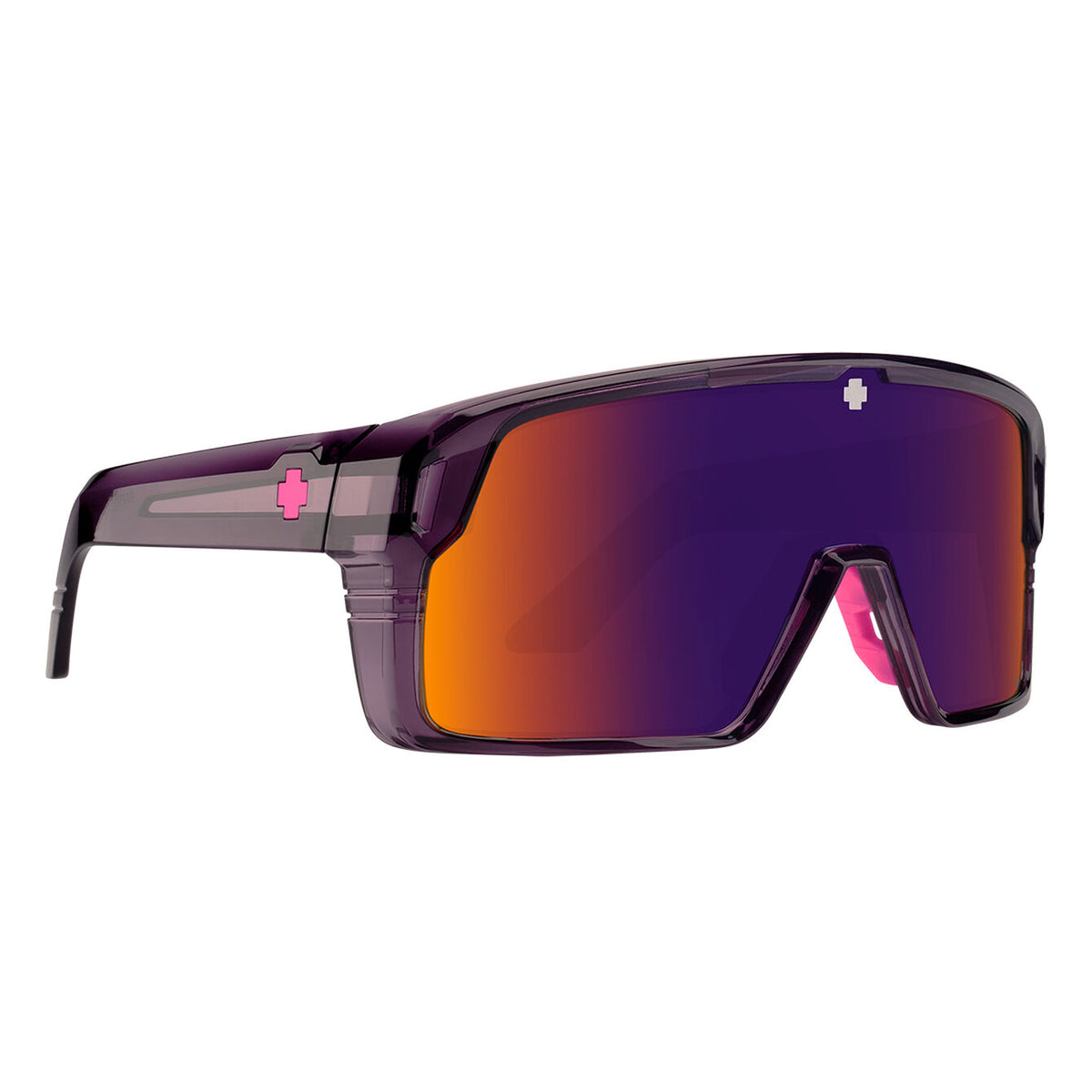 Spy monolith Optic Pink and Black Sunglasses Amazon.com: Spy Monolith Sunglasses Translucent Dark Purple  main image 4