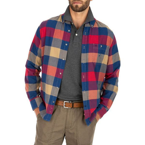 NAUTICA NAW033316NR PLAID FLANNEL SHIRT