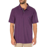 Nautica NAZY81015TH BIG & TALL SHORT SLEEVE DECK POLO - Deep Purple Heather