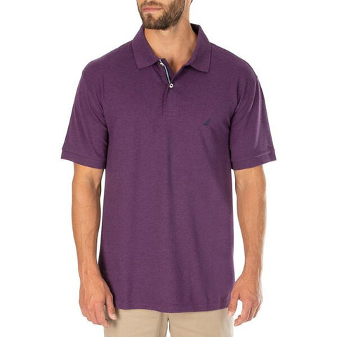 Nautica NAZY81015TH BIG & TALL SHORT SLEEVE DECK POLO - Deep Purple Heather