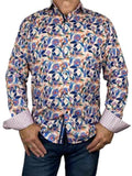Jimmy Stuart POETRY FLORAL L/S SHIRT - Pink/Blue