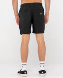 Rusty Overtone Linen Elastic Short - Black