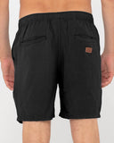 Rusty Overtone Linen Elastic Short - Black