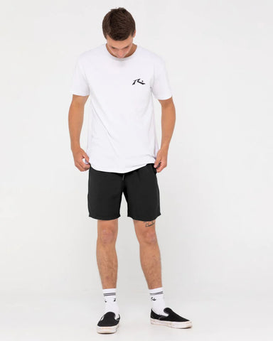 Rusty Overtone Linen Elastic Short - Black