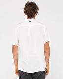 RUSTY Razor Blade Short Sleeve Rayon Shirt - White