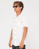 RUSTY Razor Blade Short Sleeve Rayon Shirt - White