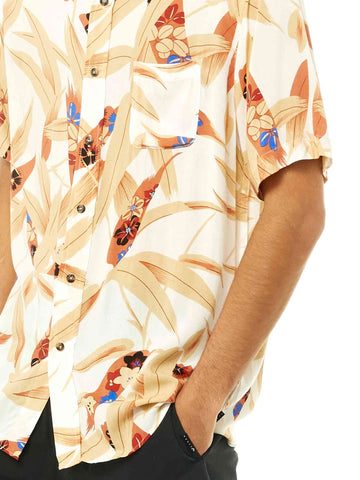 Rusty Fragment Short Sleeve Shirt - White