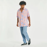 NOMADIC PARADISE Belong Relaxed Short Sleeve Shirt - Pink/Purple Print