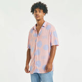 NOMADIC PARADISE Belong Relaxed Short Sleeve Shirt - Pink/Purple Print