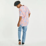 NOMADIC PARADISE Belong Relaxed Short Sleeve Shirt - Pink/Purple Print
