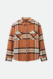 BRIXTON BOWERY L/S FLANNEL - Mocha Plaid