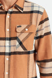 BRIXTON BOWERY L/S FLANNEL - Mocha Plaid