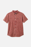 BRIXTON CHARTER OXFORD S/S WOVEN SHIRT - Mahogany Sun Wash