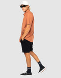 RUSTY Overtone Short Sleeve Linen Shirt - Bombay Brown