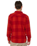 BRIXTON LW BOWERY LS FLANNEL SHIRT - Crimson/Aurora Red