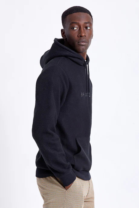 BRIXTON ALPHA LINE HOOD Black E Male Store