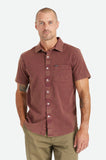 BRIXTON CHARTER OXFORD S/S WOVEN SHIRT - Mahogany Sun Wash