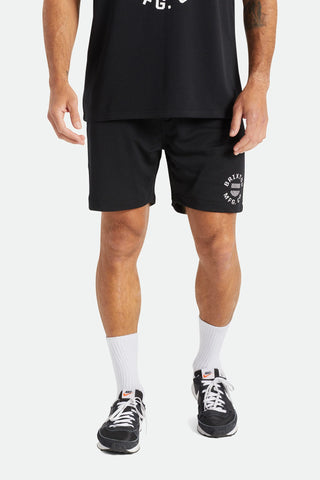 BRIXTON SHIELD CREST Mesh Short - Black