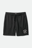BRIXTON SHIELD CREST Mesh Short - Black