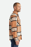 BRIXTON BOWERY L/S FLANNEL - Mocha Plaid