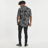 NENA AND PASADENA Salute Relaxed Fit S/S Shirt - Black/White Print