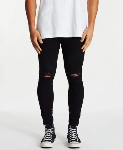SUSHI RADIO Hacksaw Cropped Skinny Jean - Washed Black