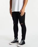 SUSHI RADIO Hacksaw Cropped Skinny Jean - Washed Black