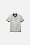 BRIXTON PROPER S/S KNIT POLO - Vapor/Navy