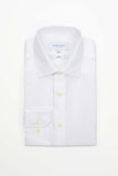 HARDY AMIES HA001SF Herringbone L/S Business Shirt - White