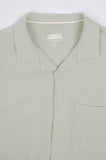 JAMES HARPER JHS604 Cuban Collar Short Sleeve Linen Shirt - Foam
