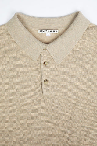 JAMES HARPER JHK77 S/S Cotton Polo- Wheat