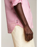 TOMMY HILFIGER MW0MW34602_TJS Pigment Dyed Linen Regular Fit Shirt - Pink Crystal