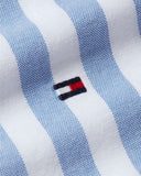 TOMMY HILFIGER MW0MW37301_0A4 Oxford Bold Stripe LS Shirt - White Base/Blue Stripe