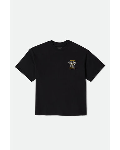 BRIXTON LIVE FREE HW RELAXED TEE - Black Classic Wash