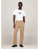 TOMMY HILFIGER MW0MW36455_YBR&nbsp;HILFIGER FLAG EMBRO TEE - White