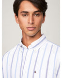 TOMMY HIFIGER MW0MW37299_0A5 OXFORD SPACED OUT STP SHIRT - Desert Sky/Dark Magma