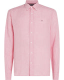 TOMMY HILFIGER MW0MW36887_TOJ IC PIGMENT DYED LINEN RF SHIRT - Romantic Pink